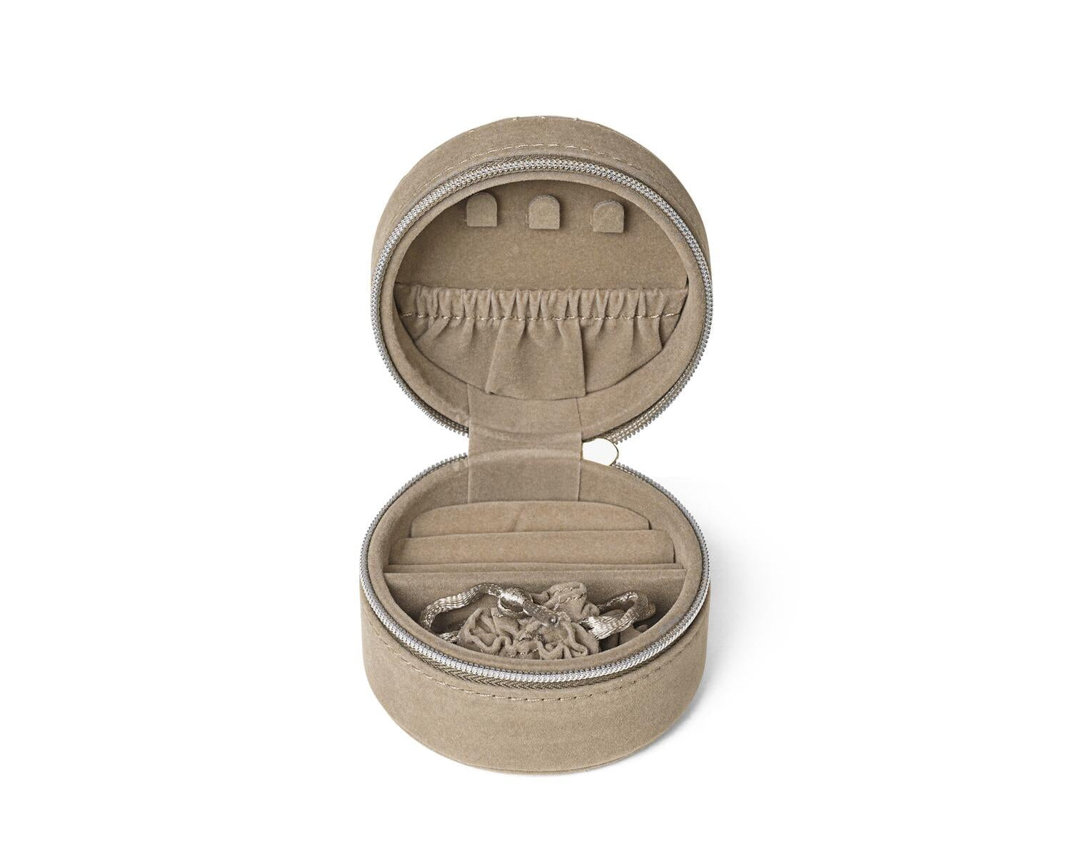 Z Q Zip Round smykkeskrin, Cobbelstone - Small